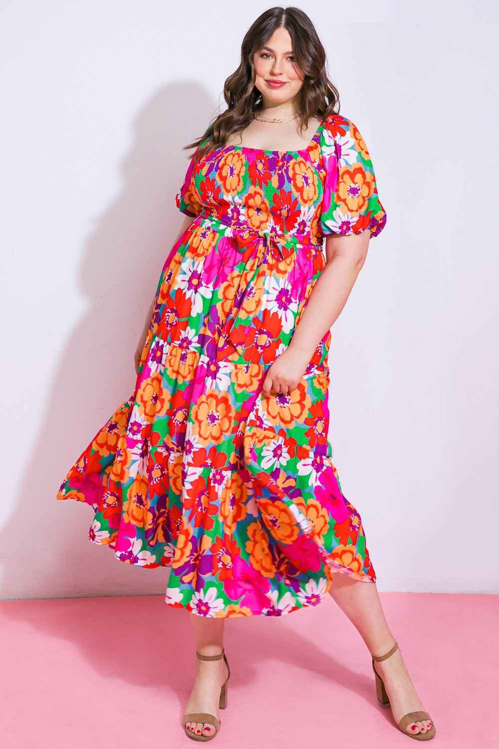 EVERYONE'S DESIRE WOVEN MIDI DRESS Flying Tomato